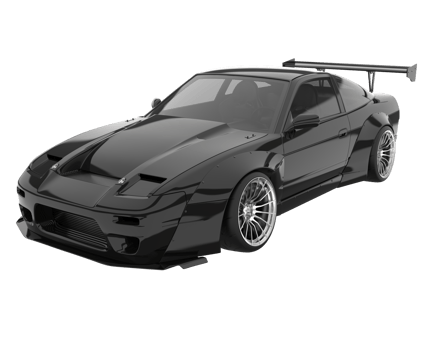 Race car isolated on transparent background. 3d rendering - illustration png