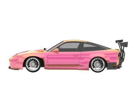 Race car isolated on transparent background. 3d rendering - illustration png