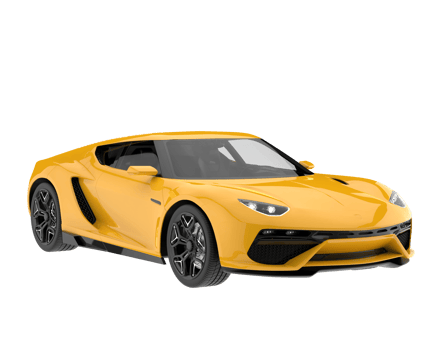 Sport car isolated on transparent background. 3d rendering - illustration png