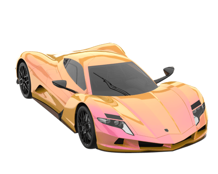 Sport car isolated on transparent background. 3d rendering - illustration png