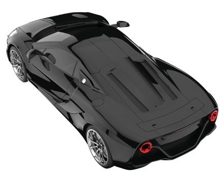 Sport car isolated on transparent background. 3d rendering - illustration png