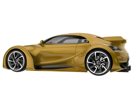 Sport car isolated on transparent background. 3d rendering - illustration png