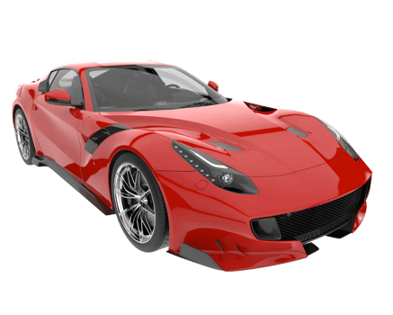 Sport car isolated on transparent background. 3d rendering - illustration png
