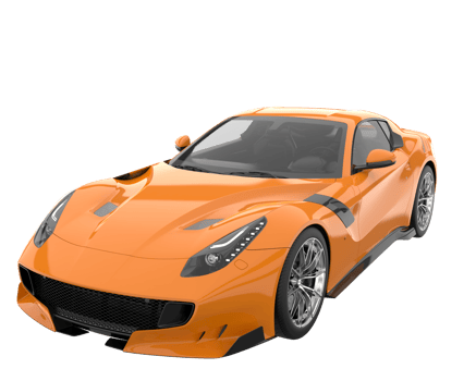 Sport car isolated on transparent background. 3d rendering - illustration png