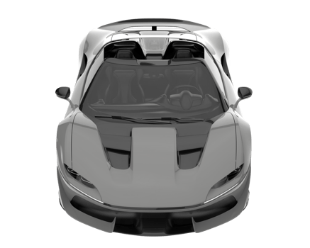 Sport car isolated on transparent background. 3d rendering - illustration png