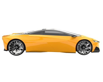 Sport car isolated on transparent background. 3d rendering - illustration png