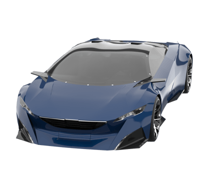 Sport car isolated on transparent background. 3d rendering - illustration png
