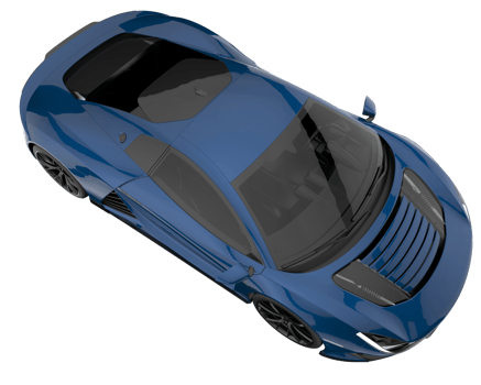 Sport car isolated on transparent background. 3d rendering - illustration png