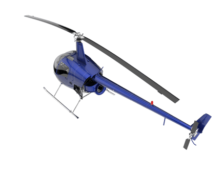 Helicopter isolated on transparent background. 3d rendering - illustration png
