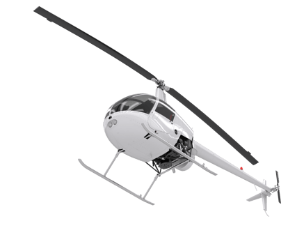 Helicopter isolated on transparent background. 3d rendering - illustration png