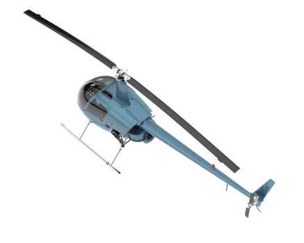 Helicopter isolated on transparent background. 3d rendering - illustration png