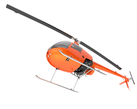 Helicopter isolated on transparent background. 3d rendering - illustration png