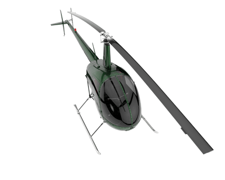 Helicopter isolated on transparent background. 3d rendering - illustration png
