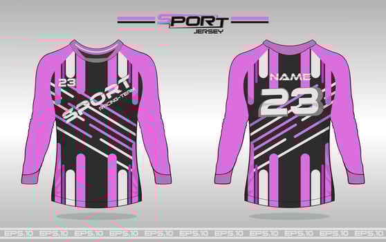 soccer jersey front and back concept long sleeve vector