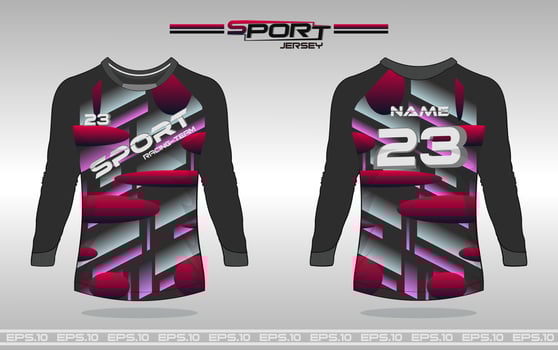 soccer jersey front and back concept long sleeve vector