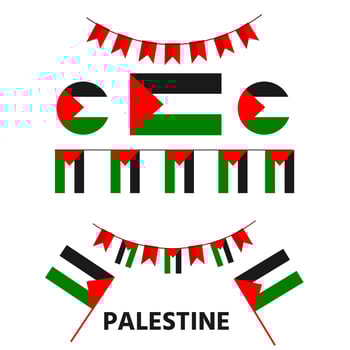 palestine flag. Palestinian independence. Islam country vector