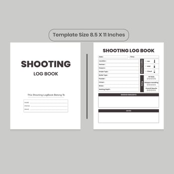 Shooting Log Book and KDP Interior vector