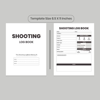 Shooting Log Book and KDP Interior vector