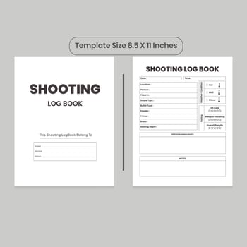 Shooting Log Book and KDP Interior vector