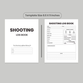 Shooting Log Book and KDP Interior vector