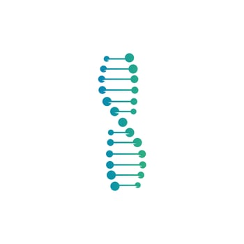 DNA science abstract logo design vector icon template for technology