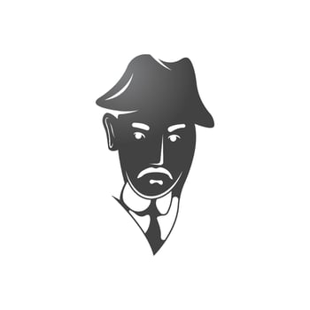 Gentleman icon vector fashion boutique and design symbol