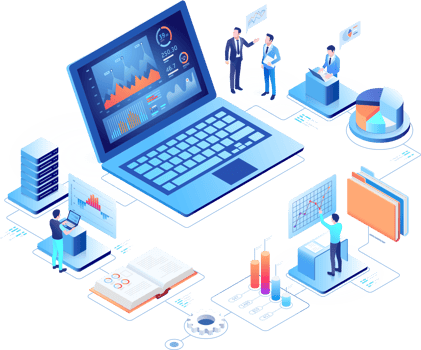 Business network isometric png