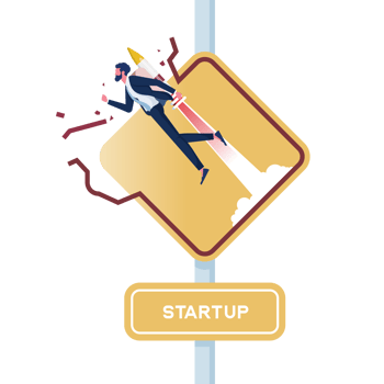 Sign of entrepreneur launching-Business startup concept png