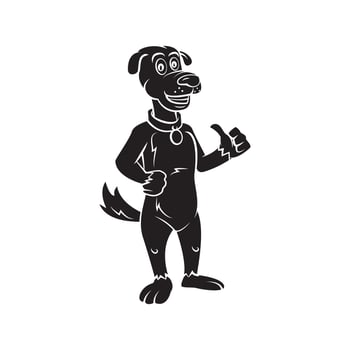 Dog Mascot tattoo illustration vector
