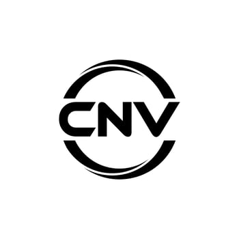 CNV letter logo design in illustration. Vector logo, calligraphy designs for logo, Poster, Invitation, etc.