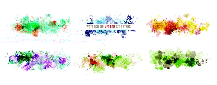 watercolor vector splatters