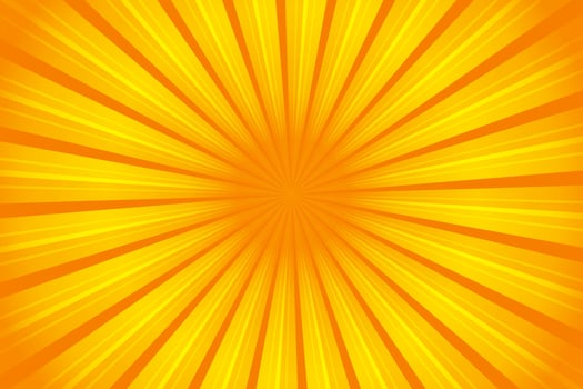 Sunburst yellow pattern rays summer background. Vector illustration
