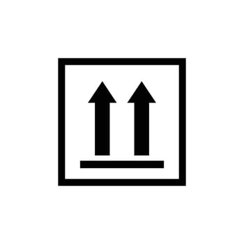 This way up simple flat icon vector illustration