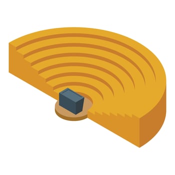 City amphitheater icon isometric vector. Travel building vector