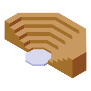 Amphitheater icon isometric vector. City travel vector