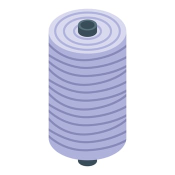 Cotton bobine icon isometric vector. Fabric soft vector