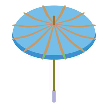 Geisha umbrella icon isometric vector. Female art vector