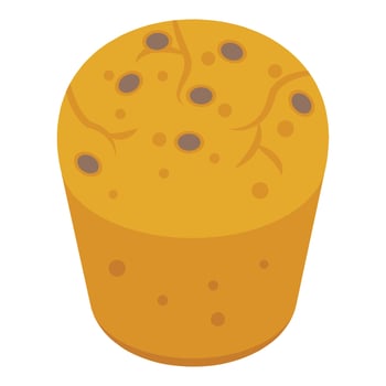 Pastry panettone icon isometric vector. Cake sweet vector