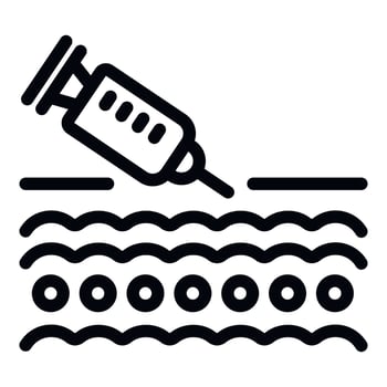 Collagen injection icon outline vector. Cosmetic care vector