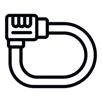 Bike lock icon outline vector. Safety cycle vector