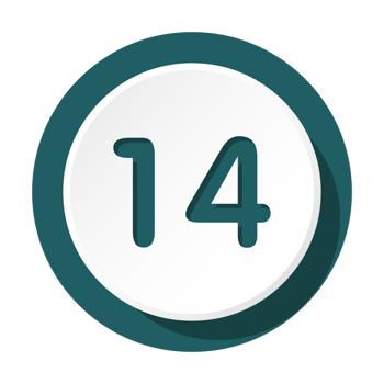 Bullet with number 14 png