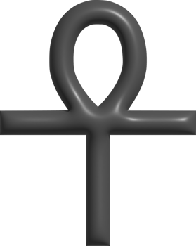 3d icon of ankh symbol png