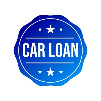 Car loan vehicle badge label icon design vector