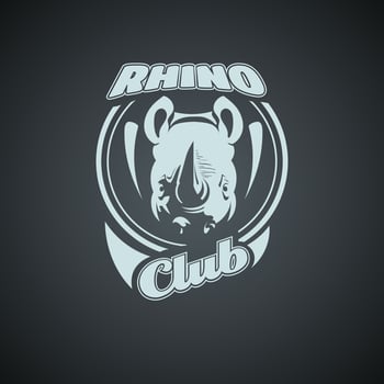 Vintage retro logo with leopard. EPS 10 vector graphics.