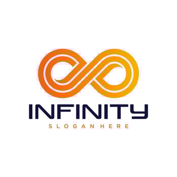 Infinite limitless symbol icon or logo design template vector