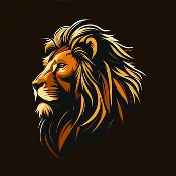 Lion Head Lion Logo Symbol - Gaming Logo Elegant Element for Brand - Abstract Symbols vector