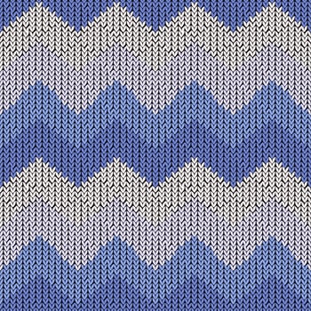 Seamless zigzag knitting pattern vector
