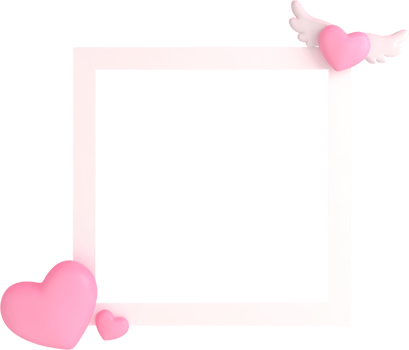access element for Valentine's Day and Mother's Day greeting card, 3D rendering of celebrations on special days. png