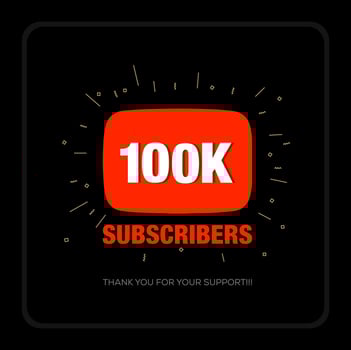 100K Subscribers thank you post. Thank you fans for 1 vector