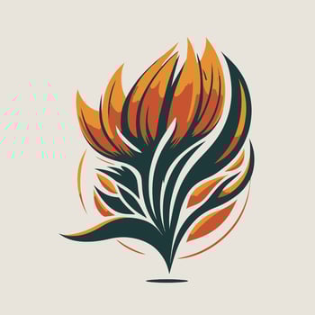 Flower Symbol Tree Flower Logo Symbol - Business Logo Elegant Element for Brand - Company Plant Abstract Symbols vector
